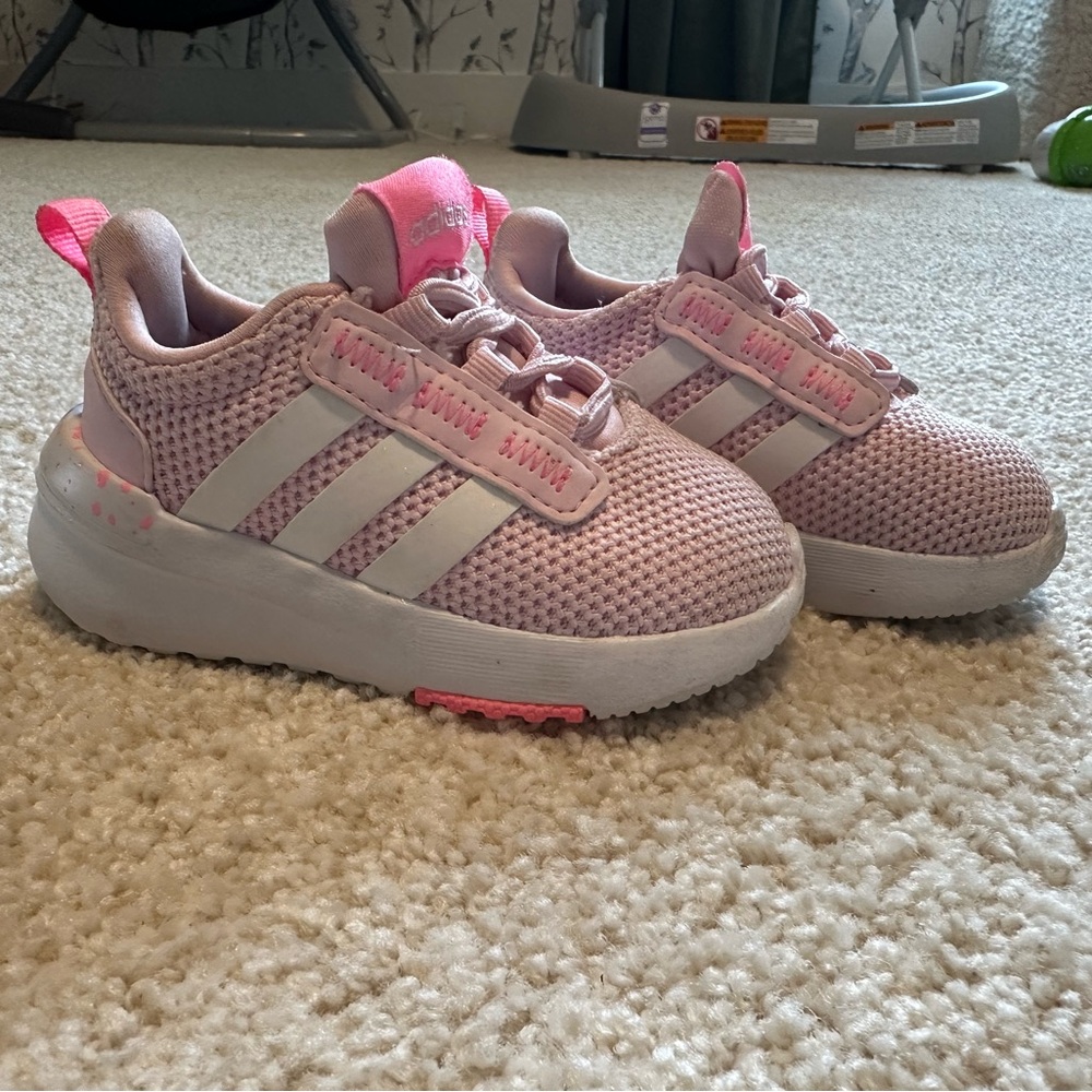 Pink Adidas sneakers infant
